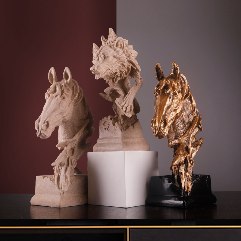 Horse ornaments, statues, office living room, desktop decorations, crafts, gifts, ornaments, Feng Shui, soft, horse to success