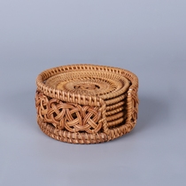 Brand Gongfu Tea Cup Mat Rattan Chetto Tea Mat Heat Insulation Mat tea Tootto table cushion Heat resistant cushions Home Purple Sand