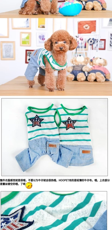 Chó cún quần áo mùa hè Teddy phần mỏng hơn Xiong Bomei Keji bốn chân nhỏ chó cưng mùa hè quần áo mùa hè - Quần áo & phụ kiện thú cưng phụ kiện cho chó poodle