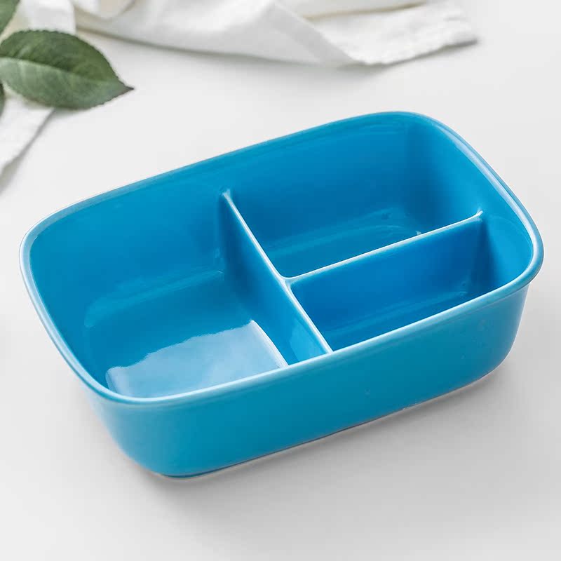 Association between Japanese contracted multi cell preservation bowl of microwave ceramic bento lunch box cover box of food preservation