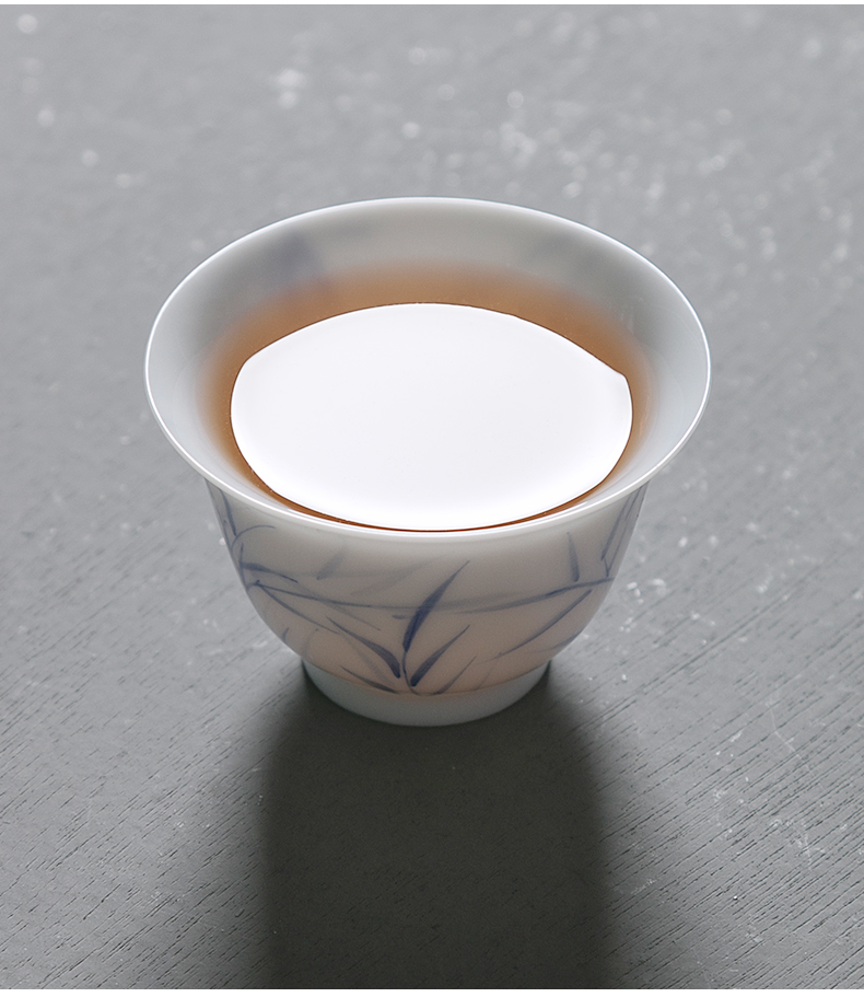 Jiangnan kung fu hand sample tea cup cup ceramic tea set white porcelain cups past small single cups of tea light cup