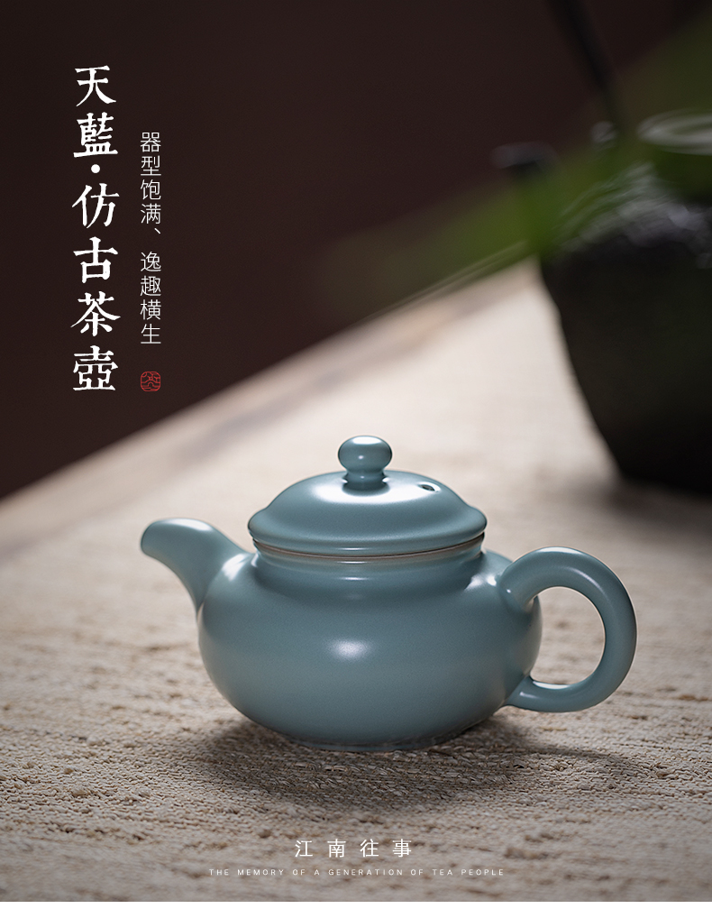 Jiangnan past your up shamrock archaize ceramic kung fu tea set your porcelain pot of open little teapot single pot teapot