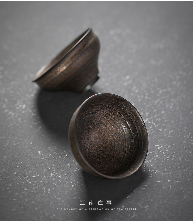 Jiangnan ceramic beakers past masters cup kung fu tea cup rust but small sample tea cup tea cups light lamp