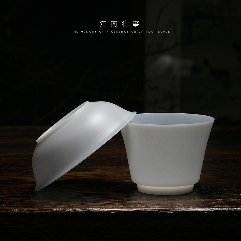 Jiangnan past suet jade) thin foetus porcelain white porcelain filter manually kung fu tea set ceramic tea accessories