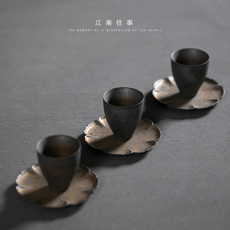 Ceramic gold beauty jiangnan past sample tea cup tea cup master cup Japanese single kung fu tea cups small cups