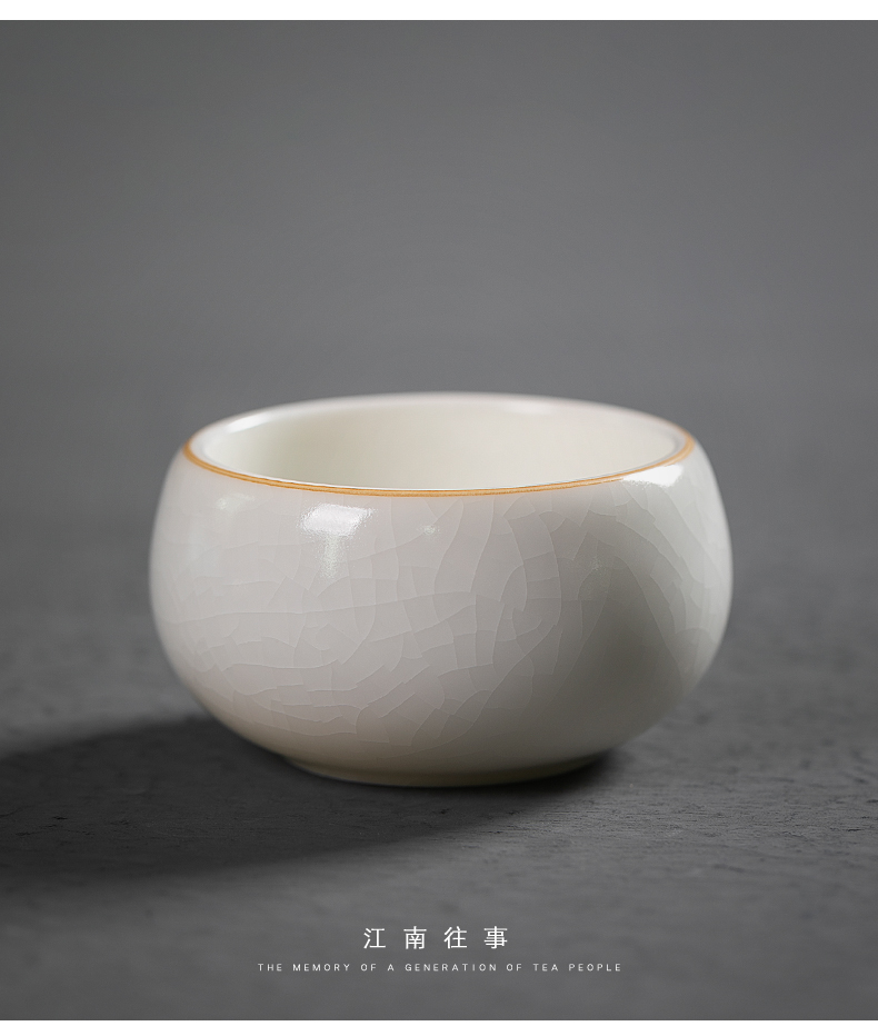 Jiangnan past your up suet jade white porcelain big meditation kung fu tea cup bowl tea sample tea cup, master cup