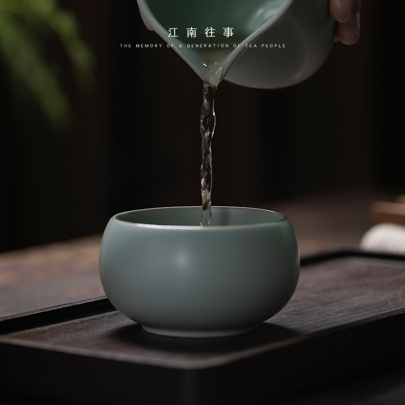 Jiangnan past ceramic kung fu tea cups great masters cup sample tea cup tea tea, teapots on your up meditation cup