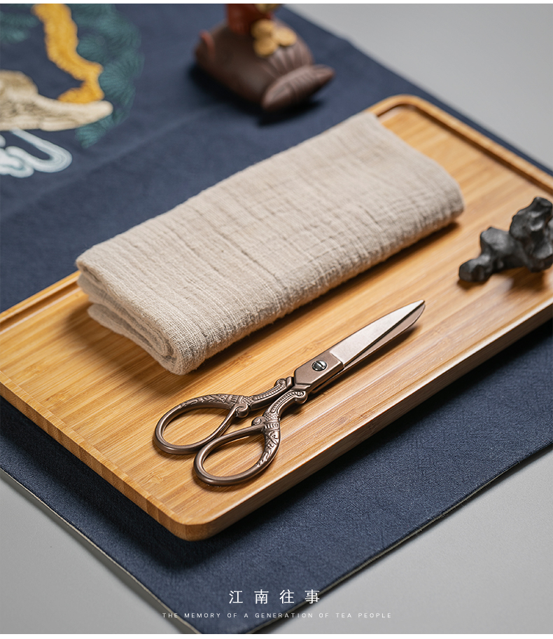 Jiangnan Past Tea Tea Bag Bag Kéo nhỏ Titanium Tea Cut Kung Fu Tea Set Trà Nghi lễ Trà - Trà sứ ấm pha trà thủy tinh