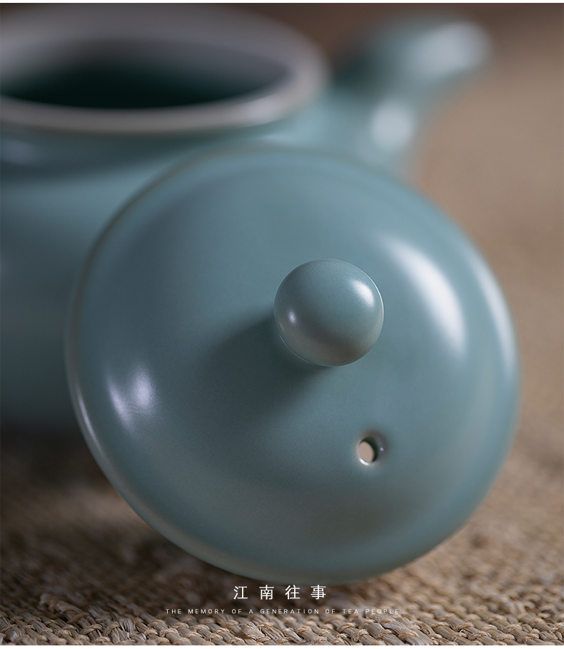 Jiangnan past your up shamrock archaize ceramic kung fu tea set your porcelain pot of open little teapot single pot teapot