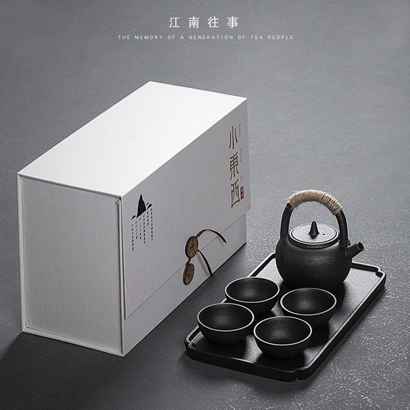 Jiangnan tea tea set suit Japanese coarse pottery pot of girder past small suit kung fu teapot home office