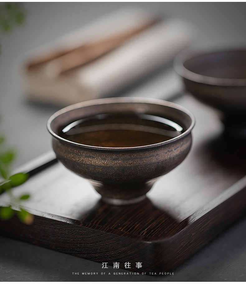 Jiangnan ceramic beakers past masters cup kung fu tea cup rust but small sample tea cup tea cups light lamp