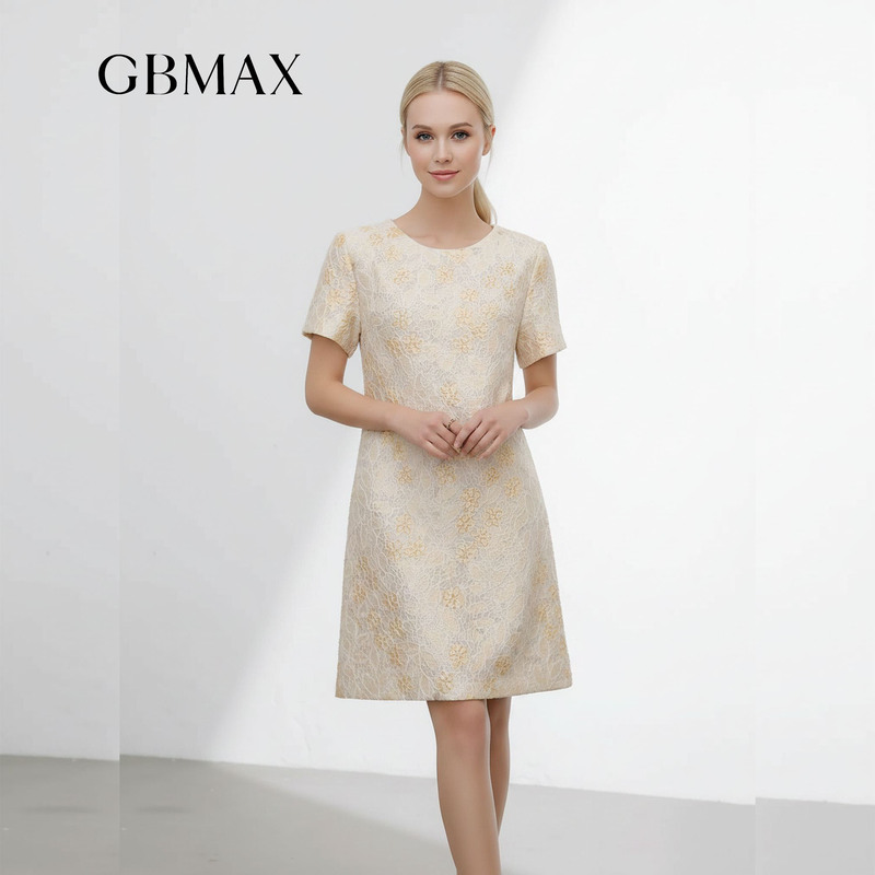 Gbmax Luxury Brand Chinese-Style Embroidered Jacquard Dress 2026 Summer New Chinese-Style Slimming High-End Straight Dress Gbmax Luxury Brand Chinese-Style Embroidered Jacquard Dress 2026 Summer New Chinese-Style Slimming High-End Straight Dress