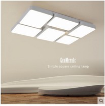 LED living room lamps Simple modern 2016 rectangular atmospheric ceiling lamp Bedroom lamp warm romantic creative