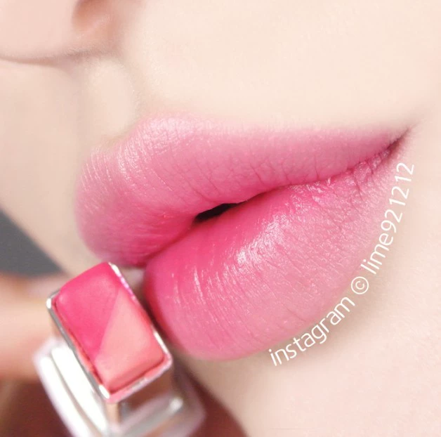 Điểm mới Lange mờ nhung son môi hai màu son môi gradient ba chiều Hàn Quốc trang điểm đích thực - Son môi son môi đẹp
