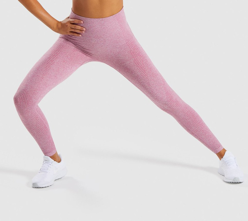 Pantalones de yoga de cintura alta jacquard NSXER79796