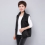 XL lỏng lẻo của phụ nữ trung niên mùa xuân và mùa thu mỏng phần mẹ ngắn đoạn vest không tay 40-50 tuổi ao dam trung nien