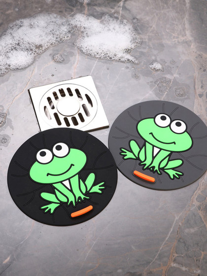 卡通地漏防臭器封口盖PVC垫片下水道反味卫生间厨房水槽浴室卫浴