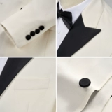 Бордовый костюм от кутюр, платье-смокинг, кремово-белый костюм, мужской свадебный костюм для жениха, свадебный костюм #3223