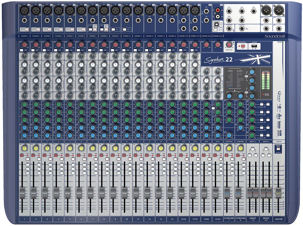 Soundcraft sound art S22 professional mixer signature10 12 16 22 with effect licensed