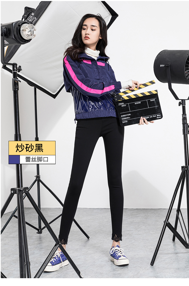 Yiyang plus quần legging nhung nữ dày 2018 mùa đông mới eo cao đã mỏng chân ấm áp ma thuật quần legging ngố