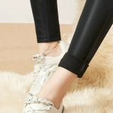 Демисезонные утепленные черные леггинсы, штаны, приталенный эластичный карандаш, 2020, высокая талия