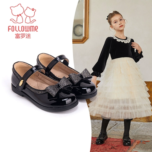 Туфли для принцессы, детская обувь для кожаной обуви, мягкая подошва, в западном стиле