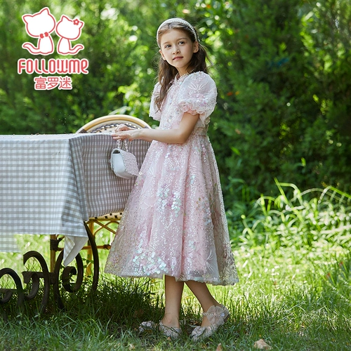 富罗迷 Элегантное вечернее платье, летний наряд маленькой принцессы, китайский стиль, в западном стиле