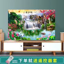 55 inch 65 inch TV cover dust cover 42 fabric 50 curved surface 60 hanging 75 desktop LCD cover cloth