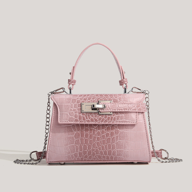 Gumuni Official Genuine Crocodile Pattern Small Square Bag, Light Luxury Versatile Shoulder Crossbody Handbag Kelly Bag for Women Gumuni Official Genuine Crocodile Pattern Small Square Bag, Light Luxury Versatile Shoulder Crossbody Handbag Kelly Bag for Women
