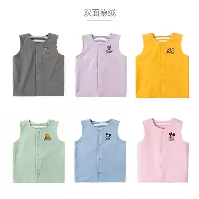 Thousands of fun new double-sided wear baby de Velvet children fever vest autumn winter warm coat waistcoat shoulder base shirt