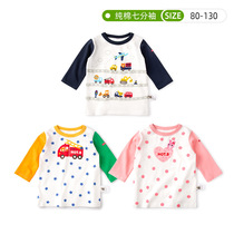 20 baby three-point sleeve T-shirts summer mens and womens childrens mid-sleeve shirts pure cotton MIKI childrens clothing thin models