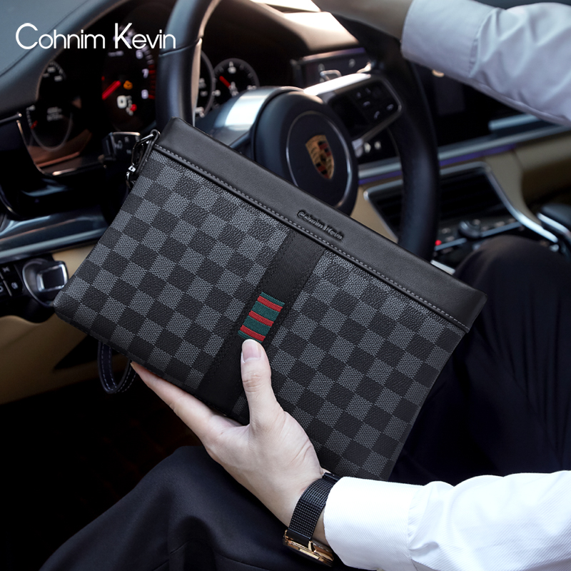 Cohnim Kevin's new designer hand grab bag casual men's envelope bag fashion upscale minimalist handbag man