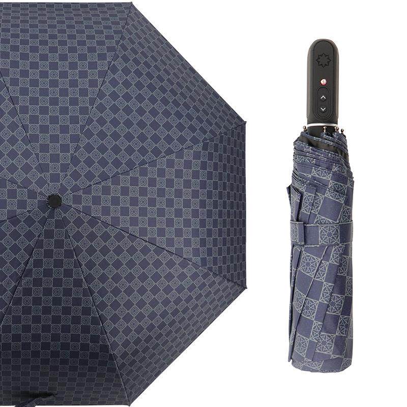 電動雨傘全自動車載usb充電智能一鍵開合自開自收三摺疊商務男傘