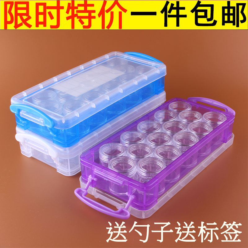 Diamond painting containing box 21 g 28 lattice of drill box large turning drill disc cross embroidered diamond embroidered diamond disc mounted drilling case