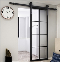 BARN DOOR ALUMINUM ALLOY GLASS KITCHEN TOILET WITH LOCK BATHROOM PUSH-PULL COLOR SCULPTURE BLACKBOARD MIRROR TRANSFER DOOR NORDIC PUSH