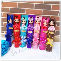 Кукла на день учителя с цветами из пены