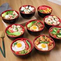 Emulated food bowls Noodle Plastic Model Props Toddler Rice Deposit Money Pot Shop Window Sample board Room Furnishing Decoration
