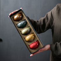 Jiyu ceramic tea cup set Japanese five elements Cup kung fu tea bowl tea cup individual cup Master Cup Tea Cup Tea Cup