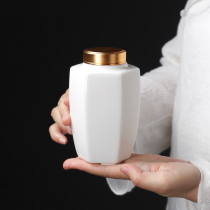 Sealed tea cans Ceramic Puer tea boxes Tea packaging cans sealed storage cans white porcelain tea cans small tea cans