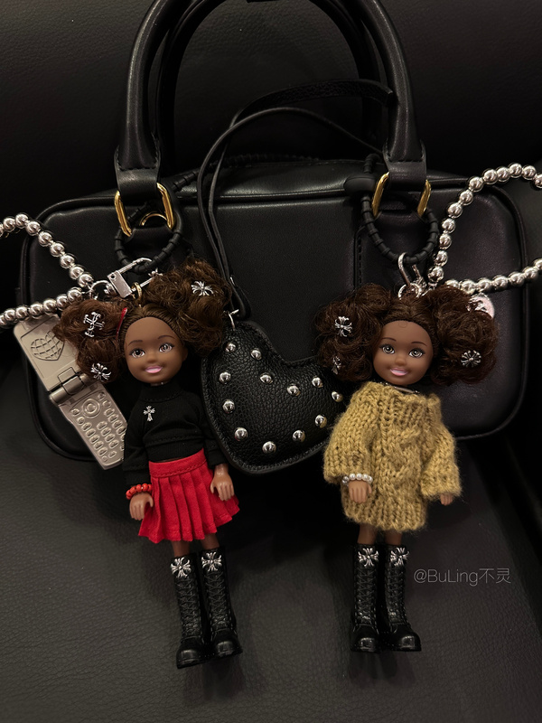 Buling Bag Pendant Princess Doll Punk Style Sweet Cool Style Mobile Phone Metal Pendant Doll Car Keychain