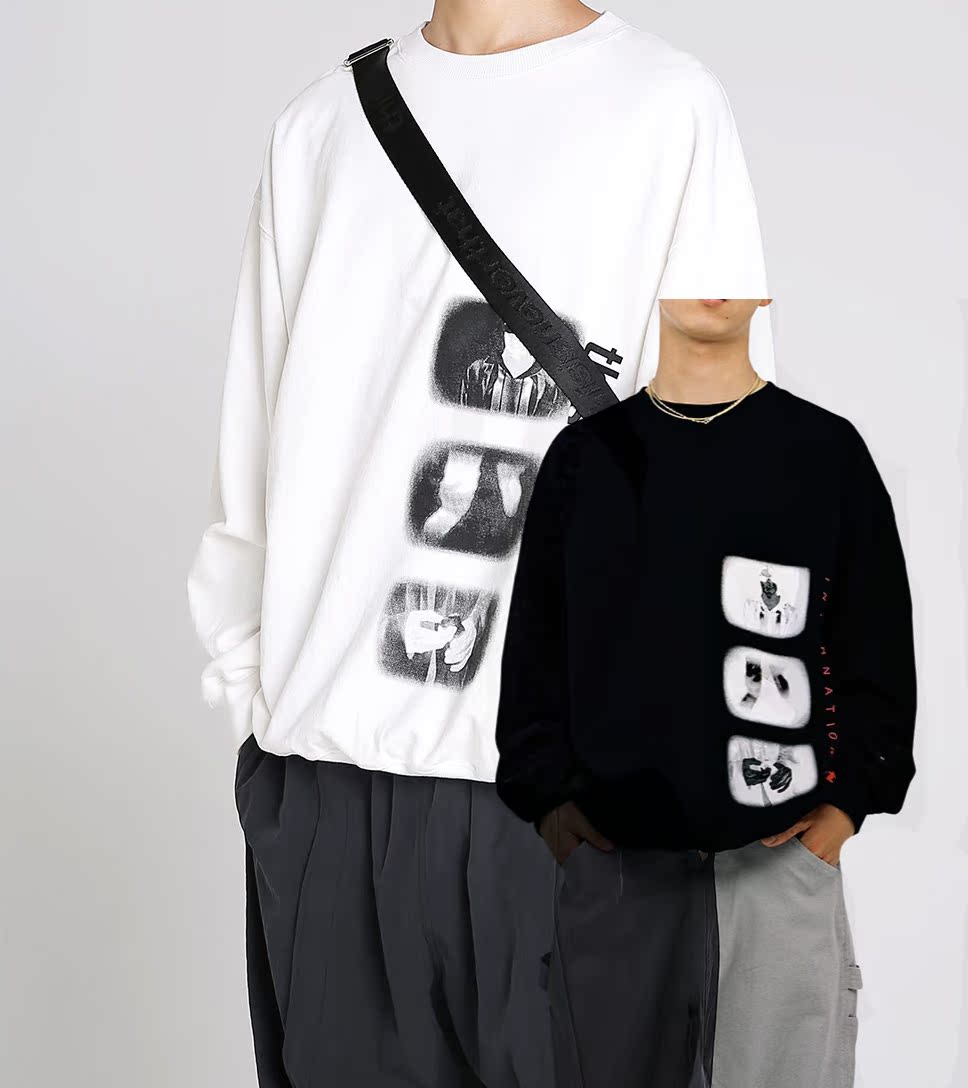 Áo len cổ tròn Ulzzang mùa thu đông 18 cặp đôi nam nữ retro đường phố retro siêu lửa áo khoác hoodie nam