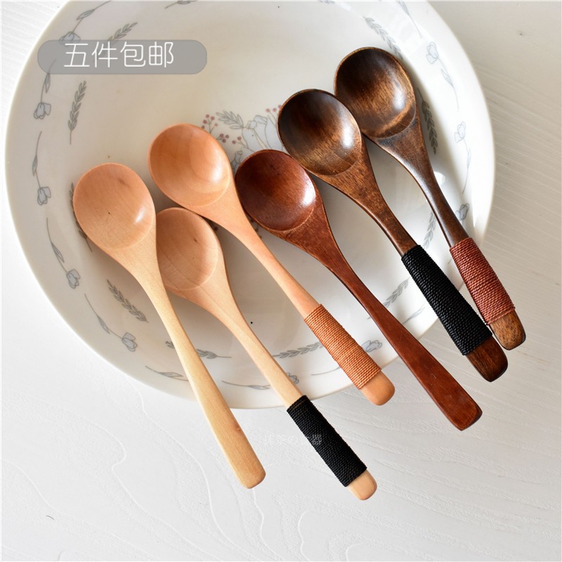 Natural Small Wooden Spoon Baby Milk Powder Spoon Children Feeding Spoon Tea Spoon Honey Spoon Soup Spoon Sweet Spoonful Spoon Condiment Spoon