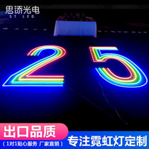 LED neon flex logo custom signboard word Shop interior wall soft-mounted logo sign luminous letter shape