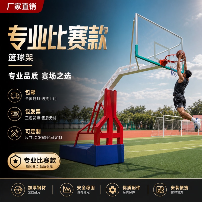 Adult Standard Basketball Stand, Floor-Standing, for Home, School, Outdoor Training, Professional Competition, Outdoor Mobile Shooting Frame Adult Standard Basketball Stand, Floor-Standing, for Home, School, Outdoor Training, Professional Competition, Outdoor Mobile Shooting Frame