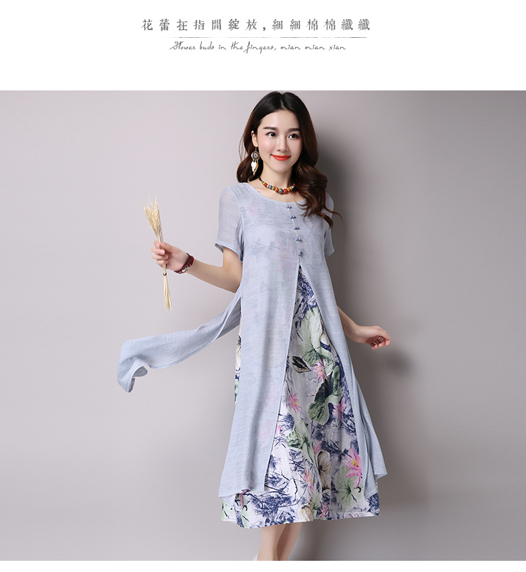 Robe femme en Coton et lin - Ref 3326852 Image 21