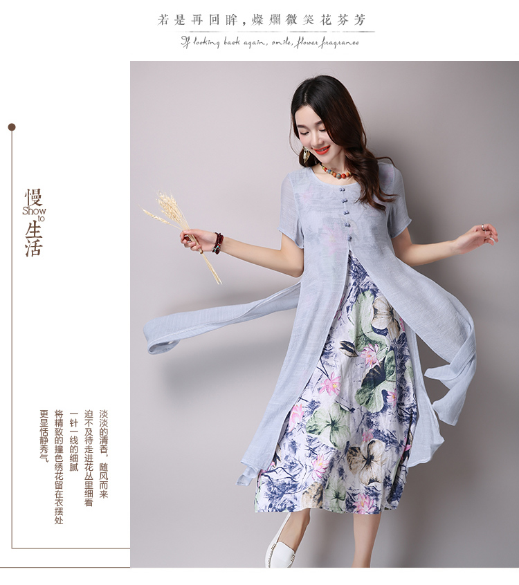 Robe femme en Coton et lin - Ref 3326852 Image 22