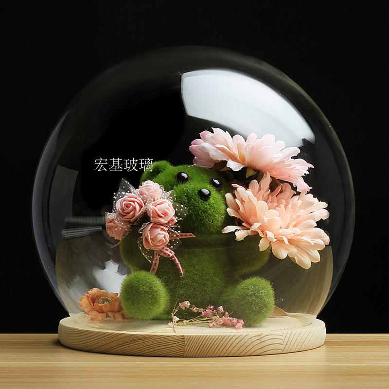 Bán chạy nhất trang trí trang trí đồ trang trí trong suốt hình cầu thủy tinh bao gồm cơ sở dạ quang với pin Qixi Festival để gửi cho bạn bè phụ kiện trang trí phòng ngủ