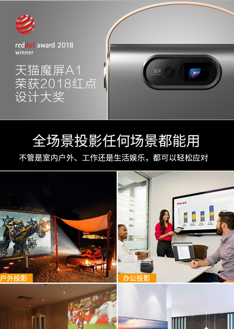 Màn hình ma thuật Tmall A1 / A2 Youku chiếu tại nhà di động rạp chiếu phim siêu nhỏ thông minh Wifi không dây sinh viên giảng dạy phòng ngủ ký túc xá điện thoại di động sàng lọc không có màn hình TV nhỏ máy chiếu nec