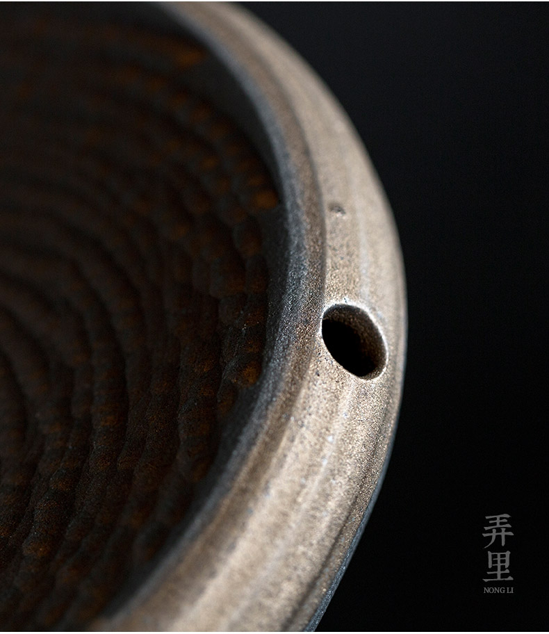 Japanese round tea bearing square dry plate are it ceramic pot supporting small water tea crude earthen POTS bearing