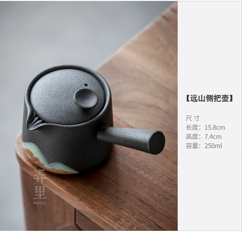 The Get | in Japanese contracted sharply stone tea tray was little sitting room tea table drainage kung fu tea set suit black household ceramics